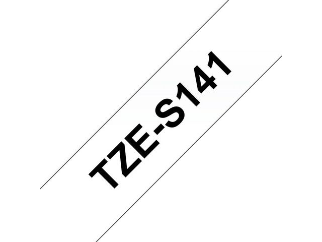 Tape BROTHER TZES141 18mm svart på klar