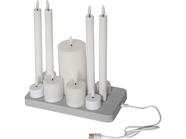 Ljus STAR T LED Flamme laddstation mix