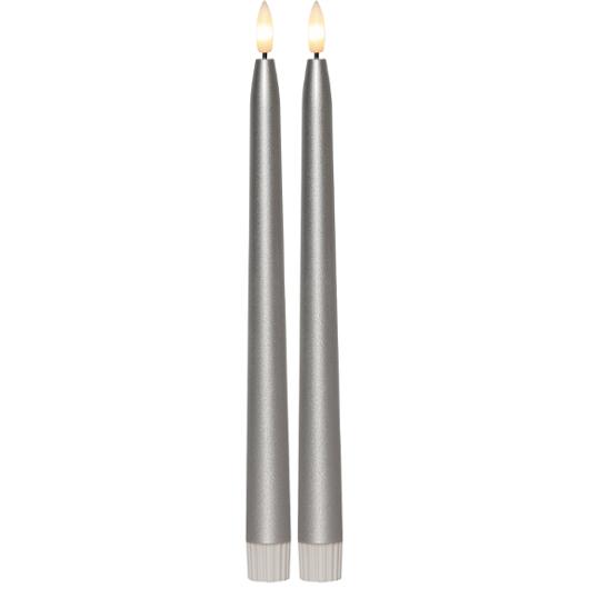 Antikljus STAR T LED 28cm silver 2/fp