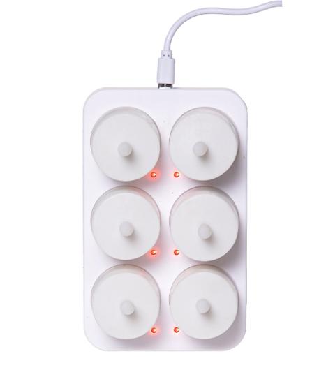 Värmeljus STAR T LED laddstation 6 ljus