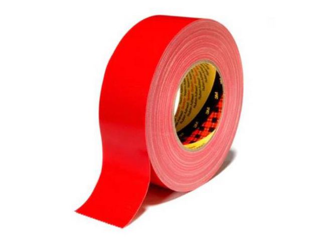 Tejp textil plastbelagd 50mmx50m röd
