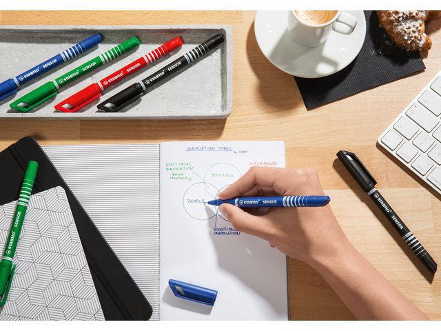 Fineliner STABILO Sensor 0,3mm röd